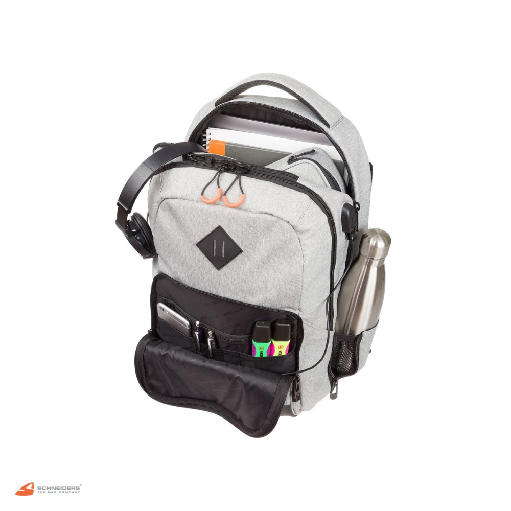 Rucsac Walker by Schneiders College Wizzard, 30x47x18 cm, 29 l, gri piatra melange [5]