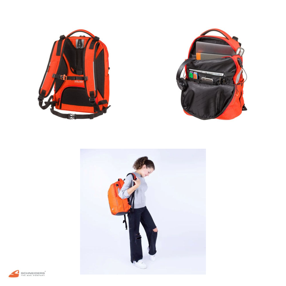 Rucsac Walker by Schneiders Elite Wizzard, 32x46x23 cm, 34 l, rosu melange [4]