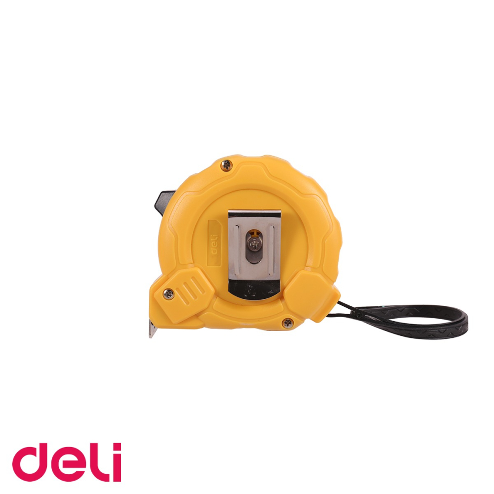 Ruleta de masurare Deli, banda otel 10m x 25mm, carcasa ABS rezistenta la socuri, pentru constructii si amenajari [5]