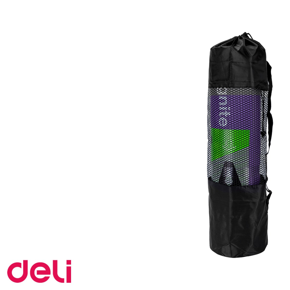 Saltea yoga Deli, material NBR anti-alunecare, cu husa transport inclusa, violet, 183x61x0.8 cm [5]