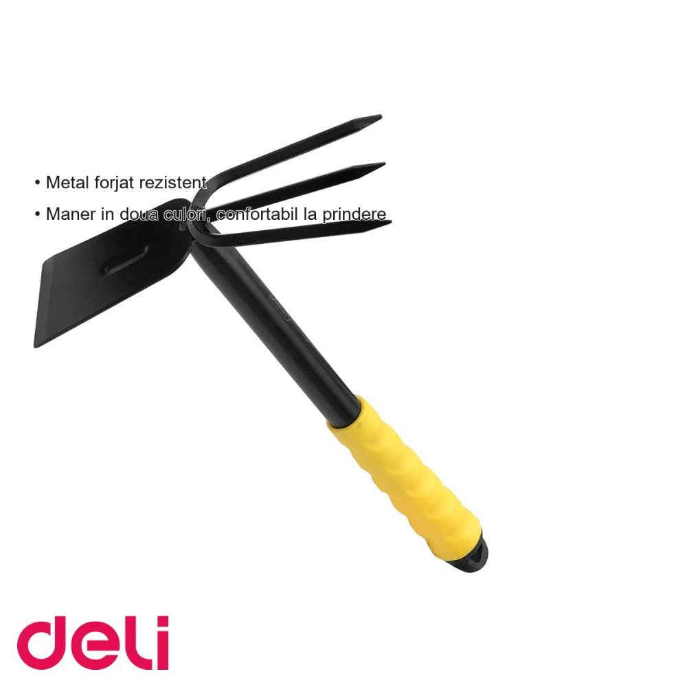 Sapaliga 2 in 1 Deli, metal forjat cu tratament termic, unealta multifunctionala pentru gradinarit [3]