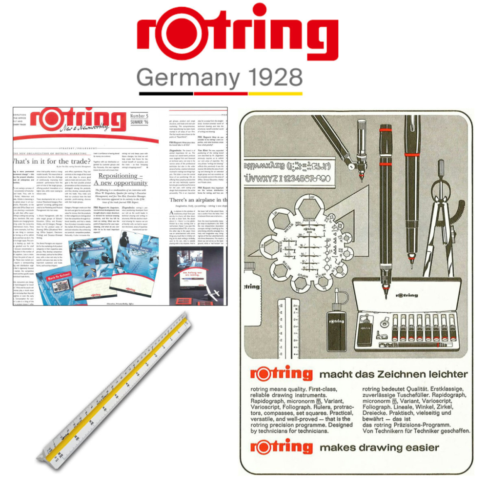 Scarar de Proiectare T9 Rotring Triangular, Forma Ergonomică cu 6 Scari Metrice, pentru Desen Tehnic si Ingineresc [5]