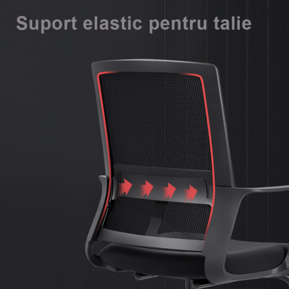 Scaun Birou Ergonom cu Spatar Mesh si Suport Lombar, pentru Birou si Home Office, Ventilatie si Confort Maxim [6]