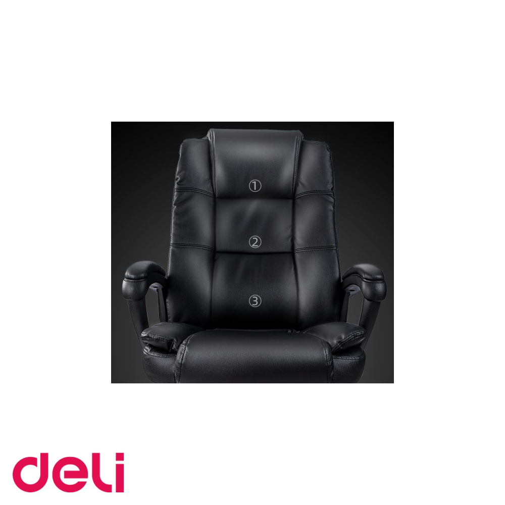 Scaun directorial Deli 4913S, imitatie piele, ergonomic cu 3 zone de presiune, pentru birou [4]