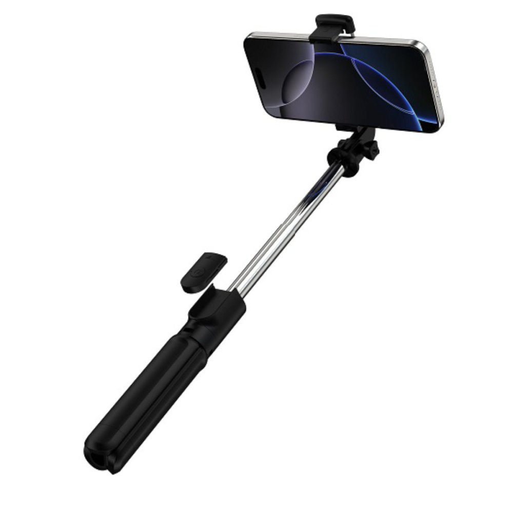 Selfie Stick Bluetooth cu Stativ Integrat ES083 - Telecomanda Wireless, Brat Extensibil 70 cm, Compatibil iPhone & Android [2]