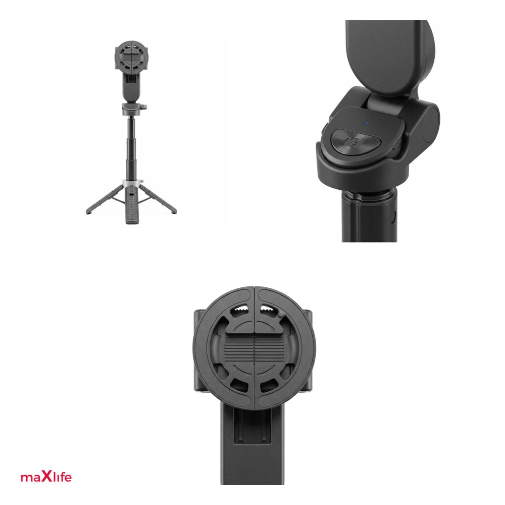 Selfie stick cu trepied universal si suport magnetic, Maxlife BT MagSafe MXST-200, lungimea tijei 18cm, distanta dintre brate 5.5 - 9cm, bluetooth incorporat [4]