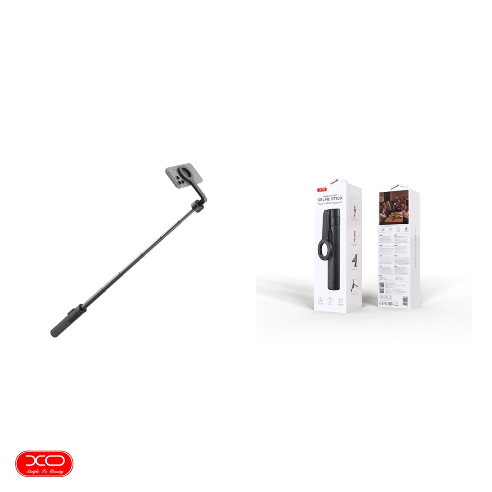Selfie stick XO Bluetooth v.5.4 tripod SS37 magnetic, compatibil MagSafe, tija 22.8 -124 cm, Negru [5]