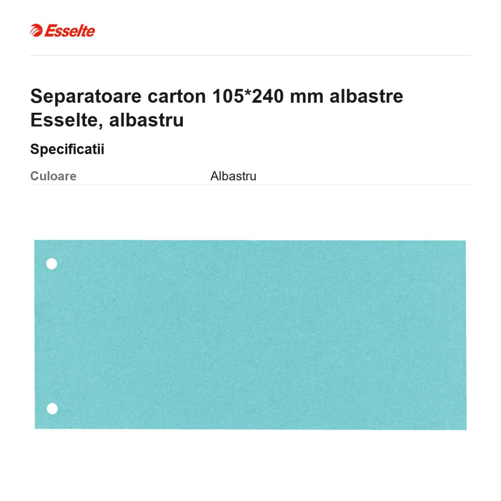Separatoare carton 105*240 mm albastre Esselte, albastru [3]
