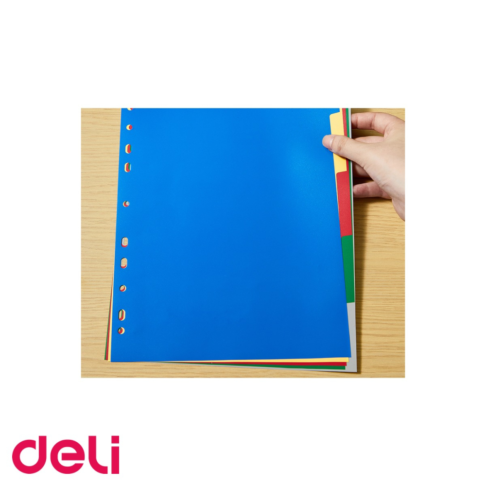Separatoare index plastic 1-5 Deli, format A4, din polipropilena, pentru organizare documente [5]