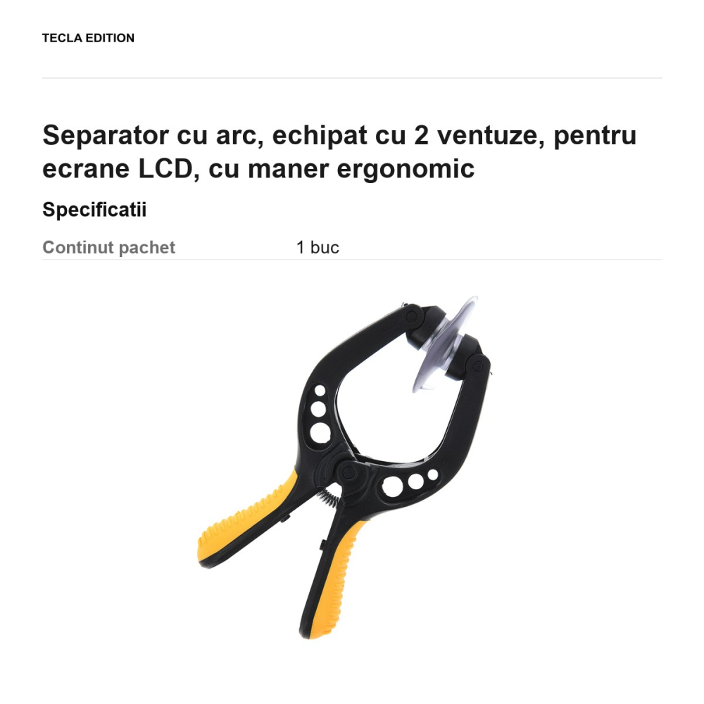Separator cu arc, echipat cu 2 ventuze, pentru ecrane LCD, cu maner ergonomic [3]