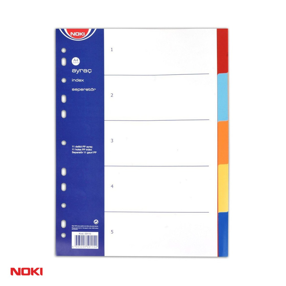 Separator NOKI, din plastic, index 5 culori, multicolor [4]