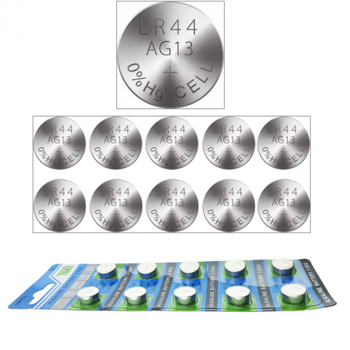Set 10 Baterii Alcaline AG13 / LR44, TMI, in Blister [5]