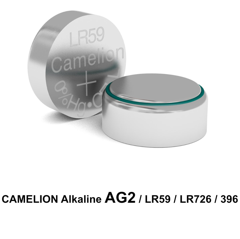 Set 10 Baterii Alcaline AG2 / LR726 1.5V 25mAh, Dimensiuni 7.8x2.6 mm, Pentru Dispozitive Medicale Mici, Ceasuri, Telecomenzi, Blister, Camelion [2]