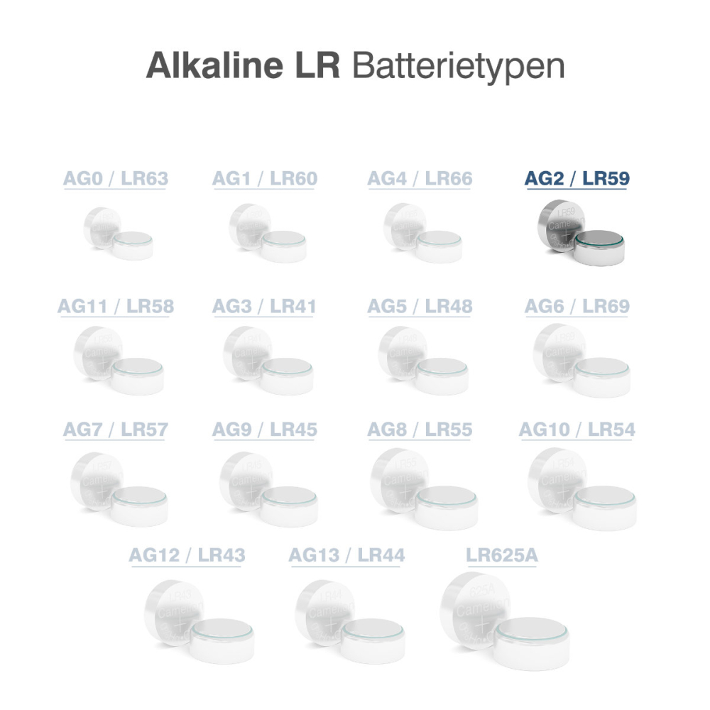 Set 10 Baterii Alcaline AG2 / LR726 1.5V 25mAh, Dimensiuni 7.8x2.6 mm, Pentru Dispozitive Medicale Mici, Ceasuri, Telecomenzi, Blister, Camelion [3]