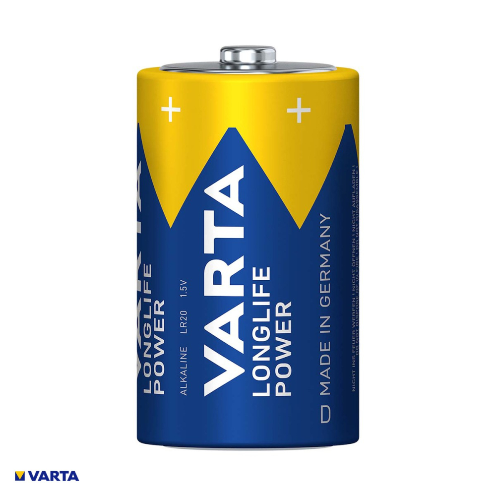 Set 10 baterii alcaline VARTA D LR20, 1.5 V, 34.2 x 61.5 mm, 5 blistere a cate 2 bucati [4]