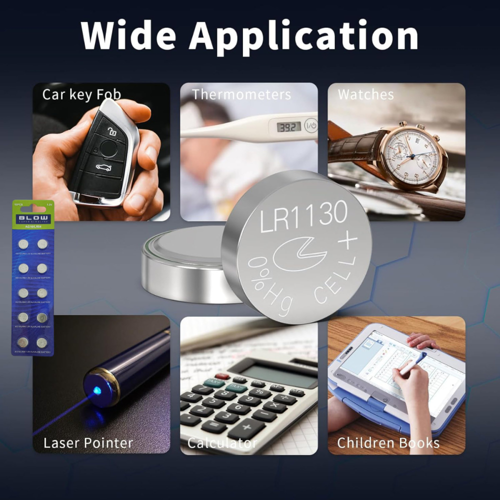 Set 10 Baterii Buton AG10 (L1131, 389, 390, G10) - Alimentare 1.5V pentru Ceasuri, Cantare, Dispozitive Smart Home si Electronice Mici - 83mAh [3]