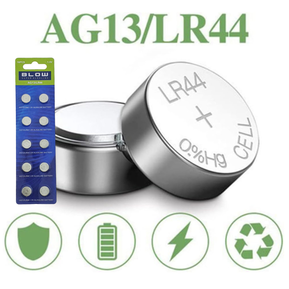 Set 10 Baterii Buton LR44 (AG13, A76, L1154, V13GA) - Alimentare 1.5V de Mare Capacitate pentru Jucarii, Ceasuri, Telecomenzi si Electronice Diverse - 160mAh [2]