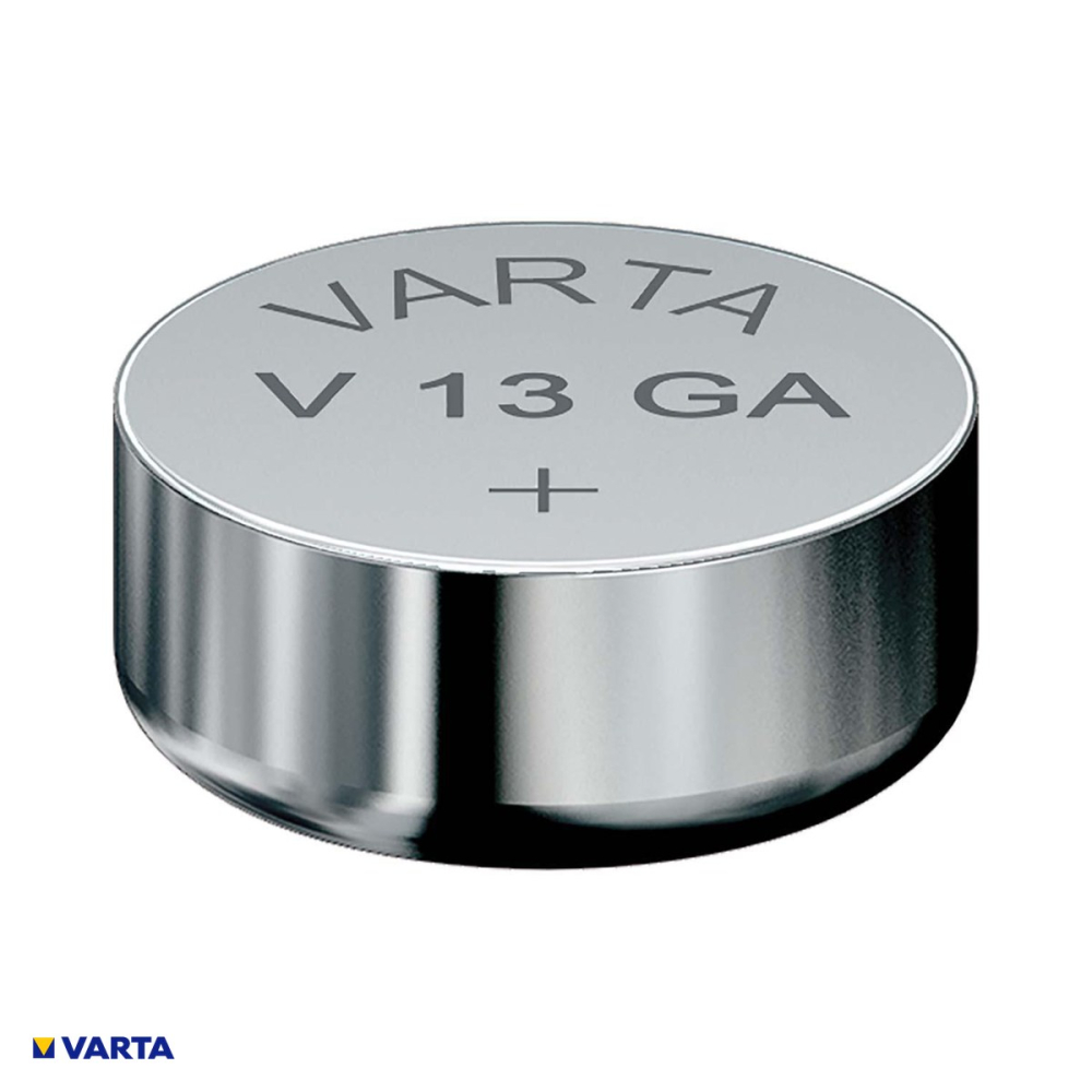 Set 10 baterii ceas alcaline VARTA V13GA LR44 AG13 A76, 1.5 V, 130 mAh, 11.6 x 5.4 mm, 10 blistere [4]