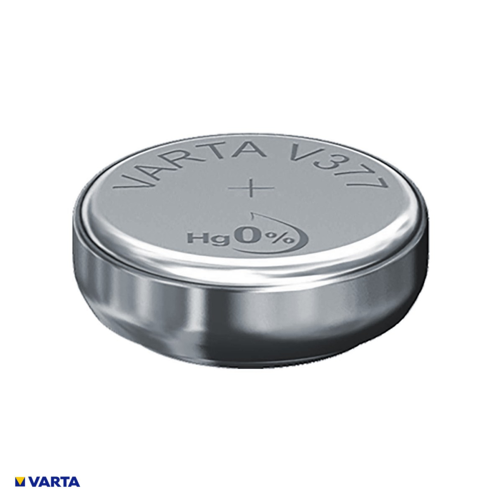 Set 10 baterii ceas VARTA V377 SR626SW SR66 AG4, oxid de argint, 1.55 V, 21 mAh, 6.8 x 2.6 mm, 10 blistere [4]