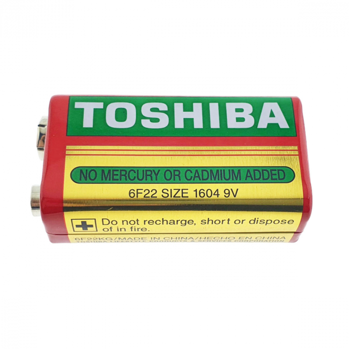 Set 10 baterii de 9V, Toshiba Heavy Duty, 6F22, ambalate in folie [4]