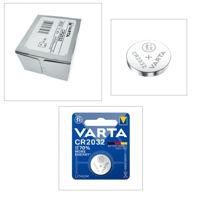 Set 10 baterii Litiu 3V CR2032, tip moneda, Varta 03197, in blister, la cutie [2]