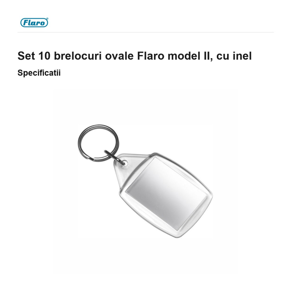 Set 10 brelocuri ovale Flaro model II, cu inel [3]