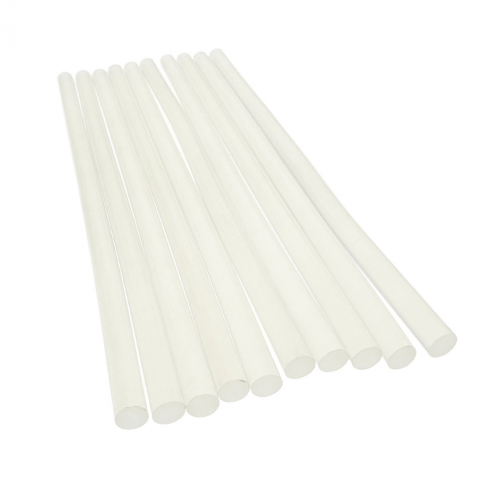 Set 10 bucati bare din silicon semitransparent 11mm diametru x 270mm lungime, 23g, pentru pistol de lipit [2]