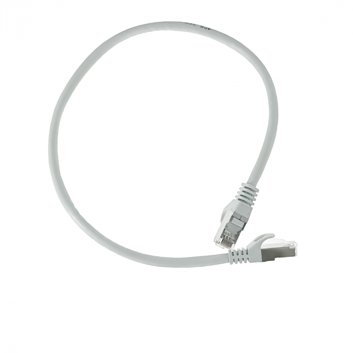 Set 10 cabluri retea-patchcord CAT6 FTP, Lanberg 43613, 2 X RJ45, lungime 50cm, AWG26, 10Gb/s-250MHz, de legatura retea, ethernet, gri [3]