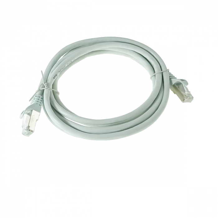 Set 10 cabluri retea-patchcord CAT6 FTP, Lanberg 43616, 2 X RJ45, lungime 2m, AWG26, 10Gb/s-250MHz, de legatura retea, ethernet, gri [3]