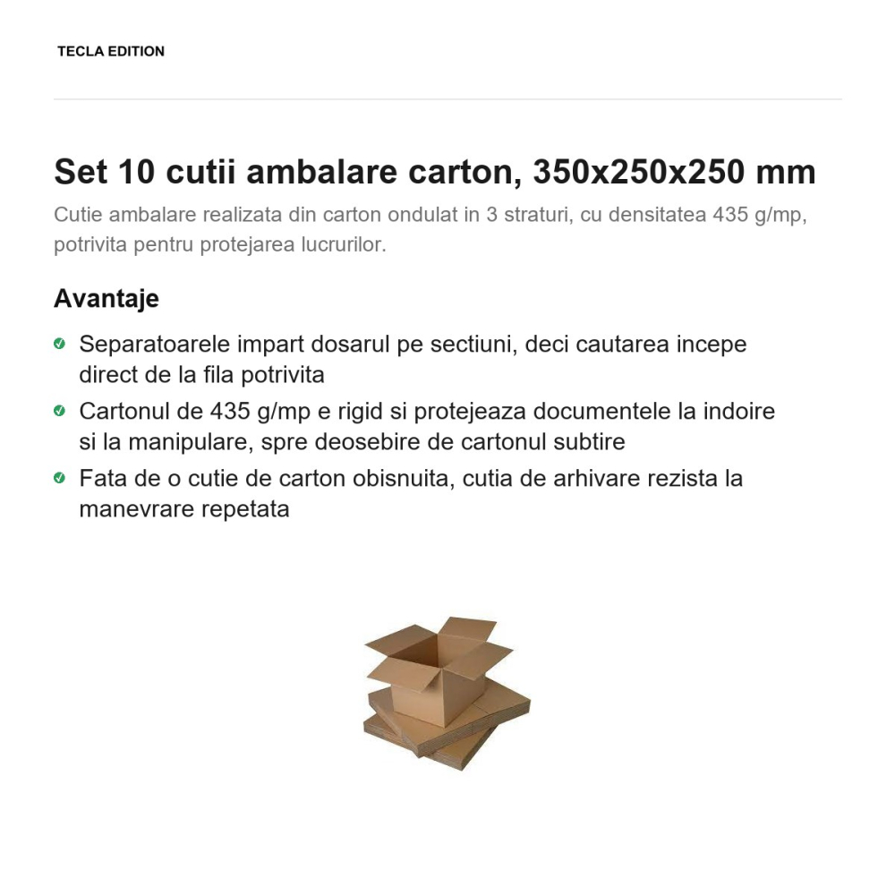 Set 10 cutii ambalare carton, 350x250x250 mm [2]