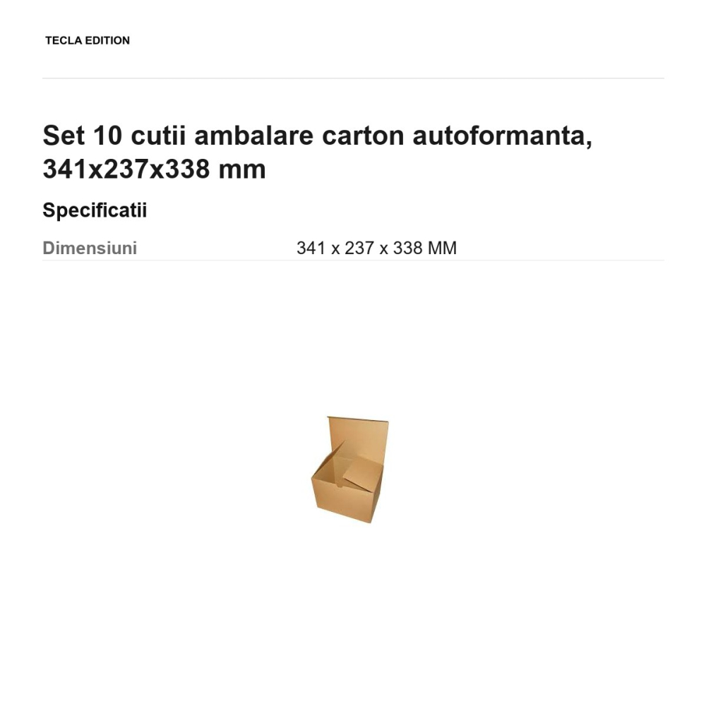 Set 10 cutii ambalare carton autoformanta, 341x237x338 mm [3]