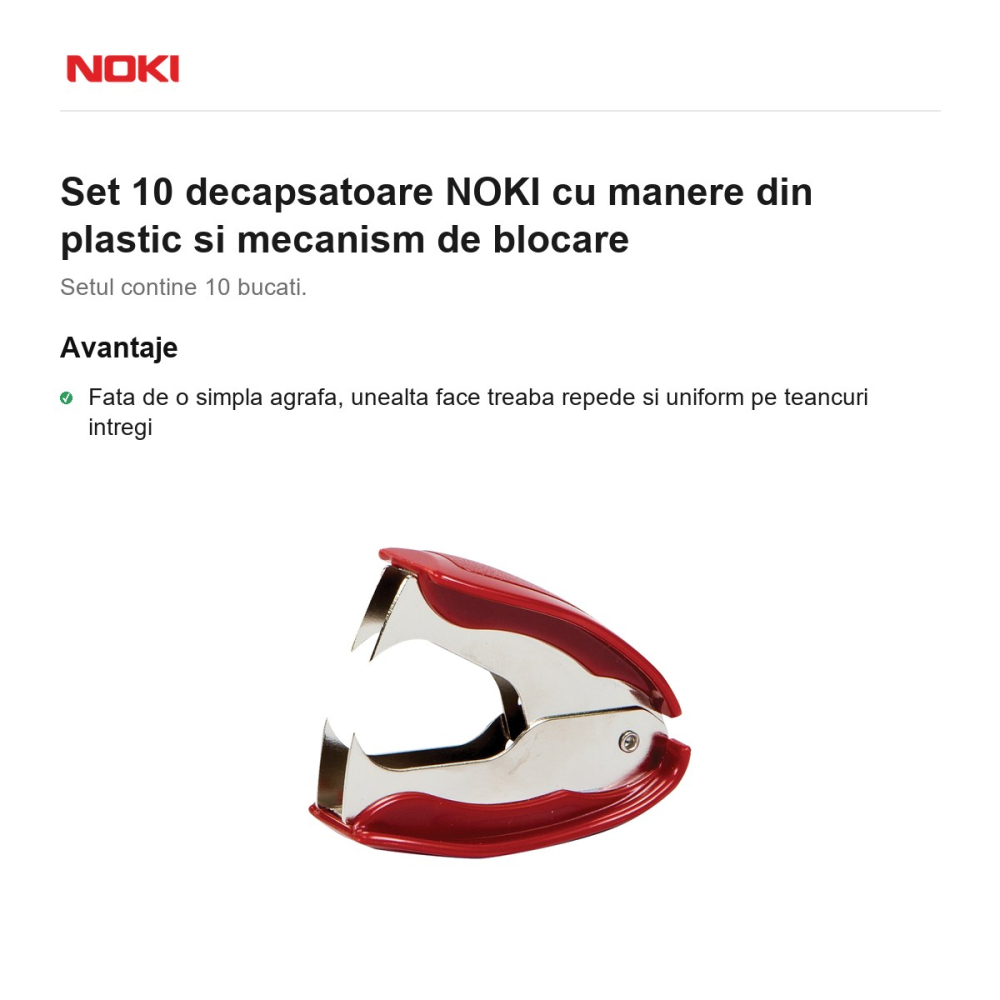 Set 10 decapsatoare NOKI cu manere din plastic si mecanism de blocare [2]