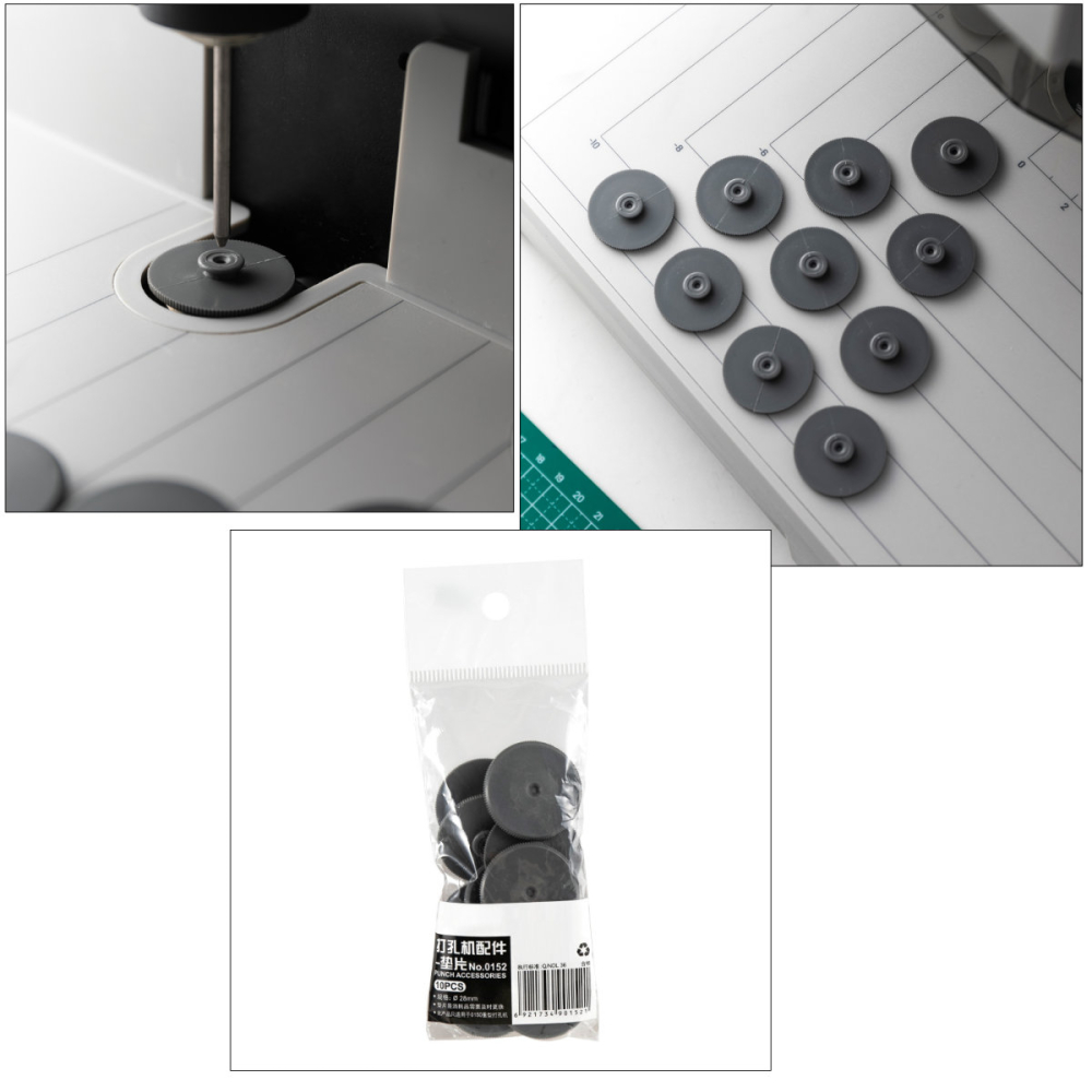 Set 10 discuri perforator 28mm pentru modelele 0130 si 0150, piese de schimb originale, intretinere perforator mare capacitate [3]