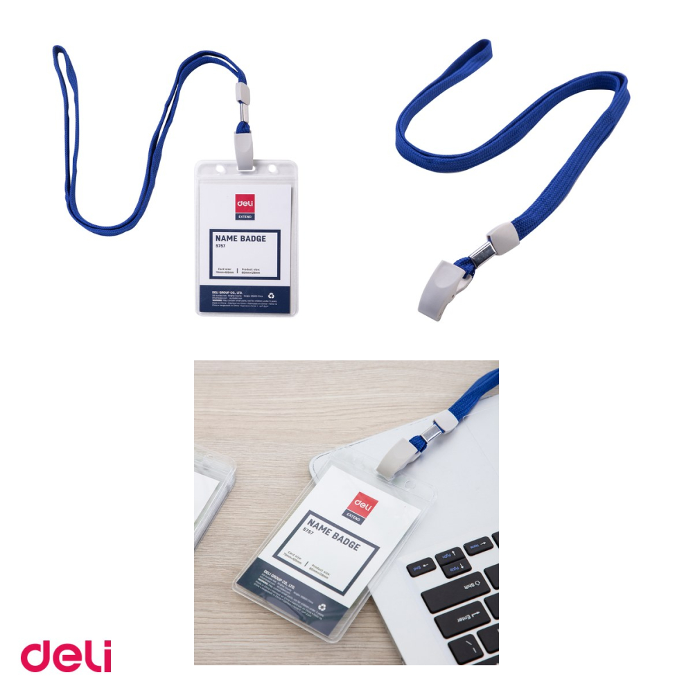 Set 10 ecusoane verticale flexibile 70x105mm cu Snur Reglabil si Clip, Set Complet pentru Badge-uri Verticale Mari, Model 5757 [4]