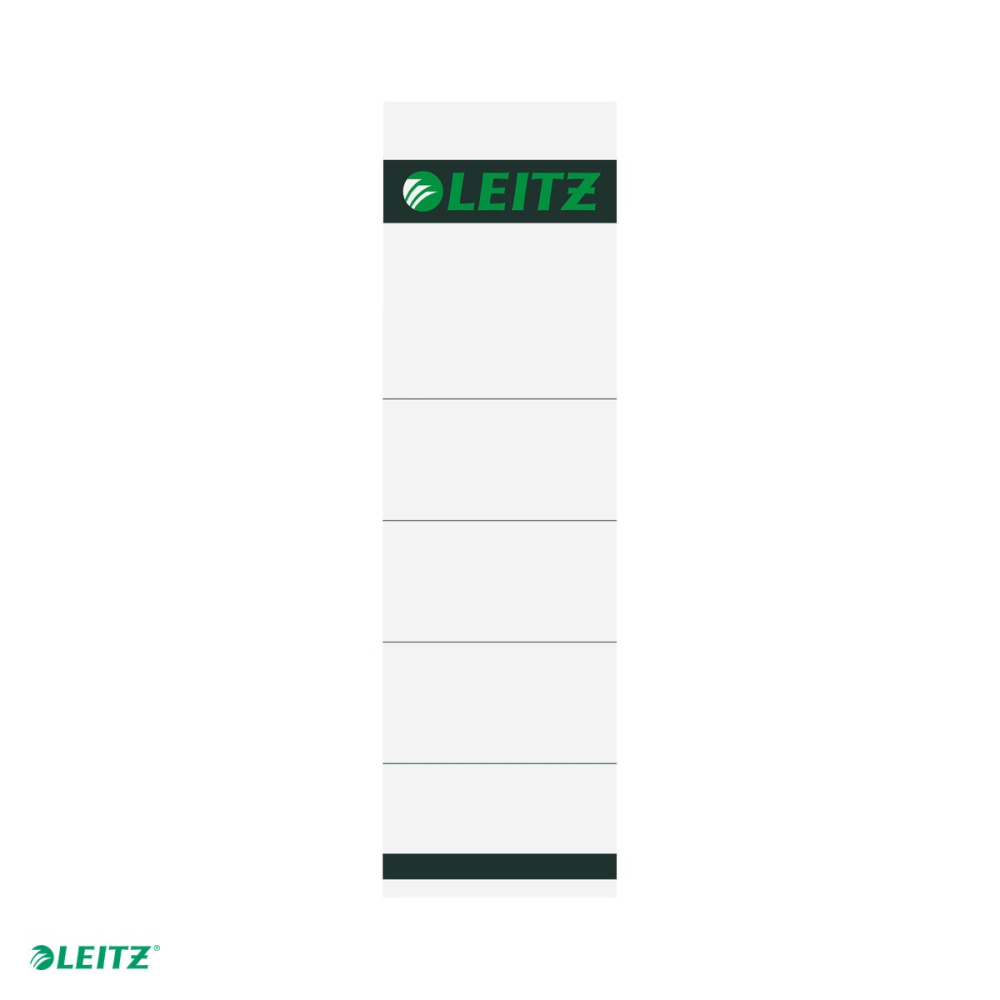 Set 10 etichete pentru biblioraft Leitz, interschimbabile, carton, 80 mm, gri [4]
