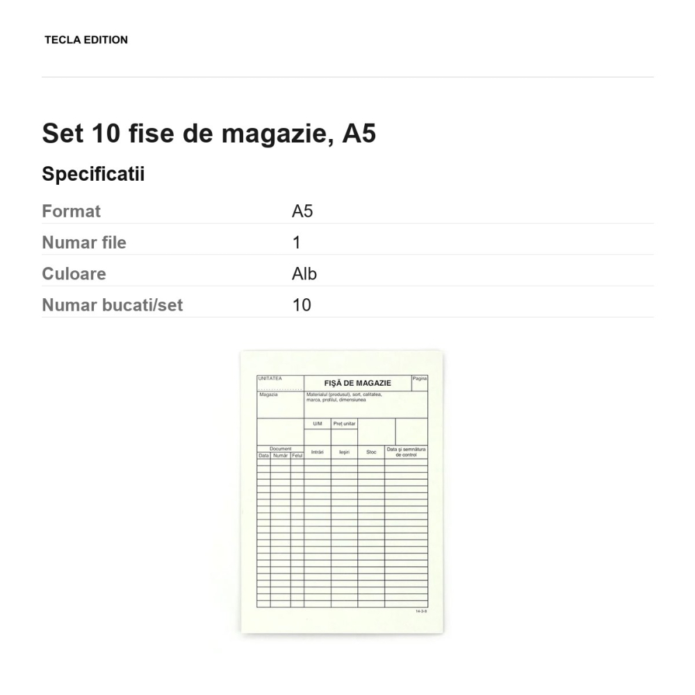 Set 10 fise de magazie, A5 [3]