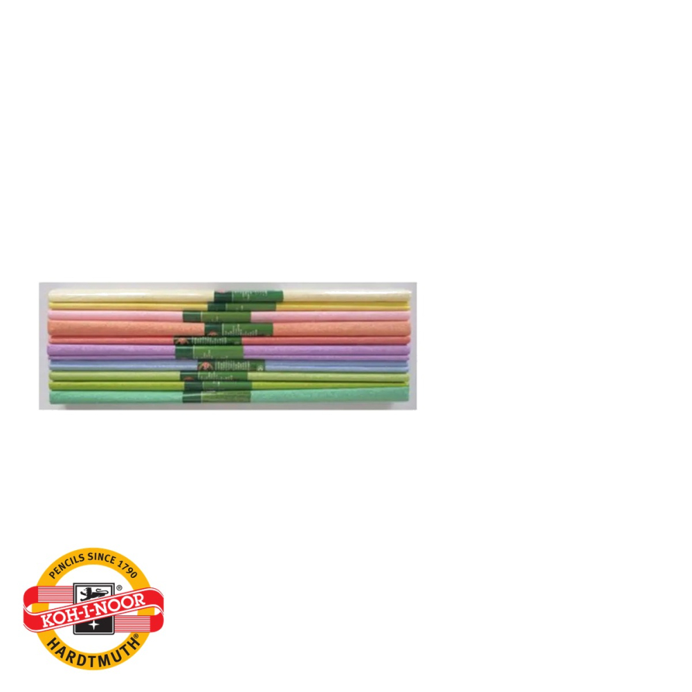 Set 10 foi hartie creponata Koh-I-Noor, culori pastel, pentru decoratiuni si activitati craft [3]