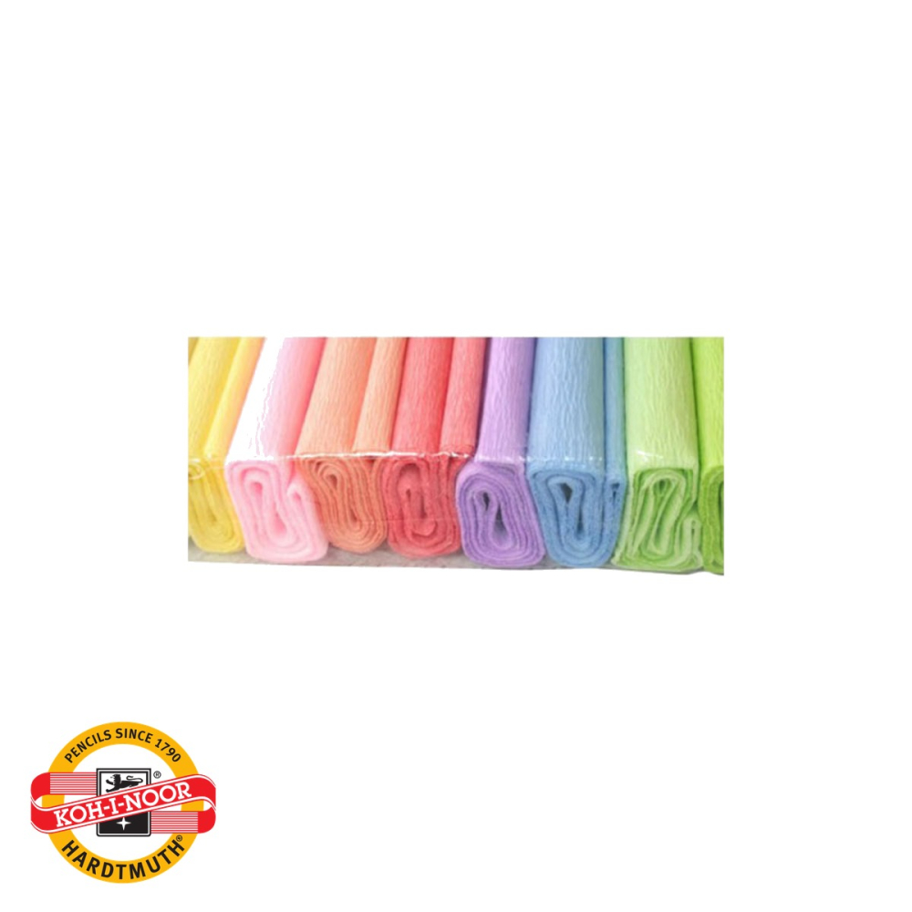 Set 10 foi hartie creponata Koh-I-Noor, culori pastel, pentru decoratiuni si activitati craft [4]