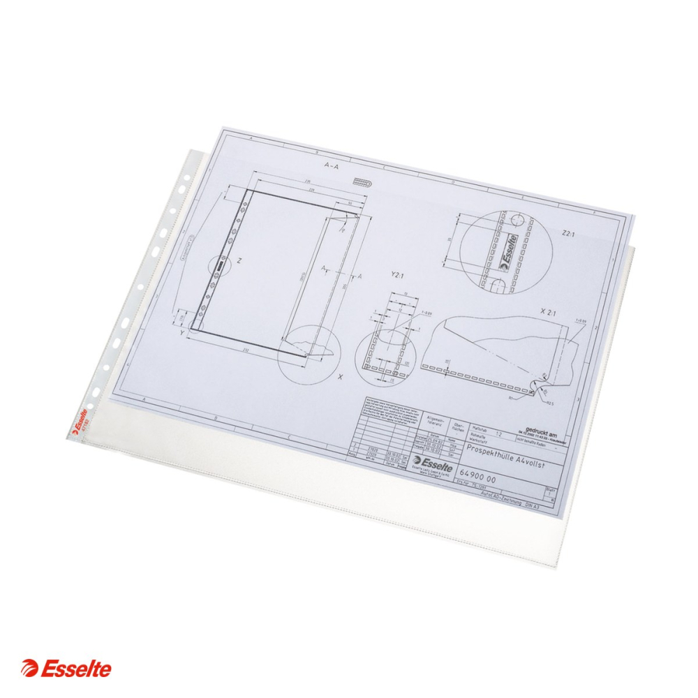 Set 10 folii de protectie Esselte, PP, A3, 85 microni, standard, pentru arhivare, incolor [5]