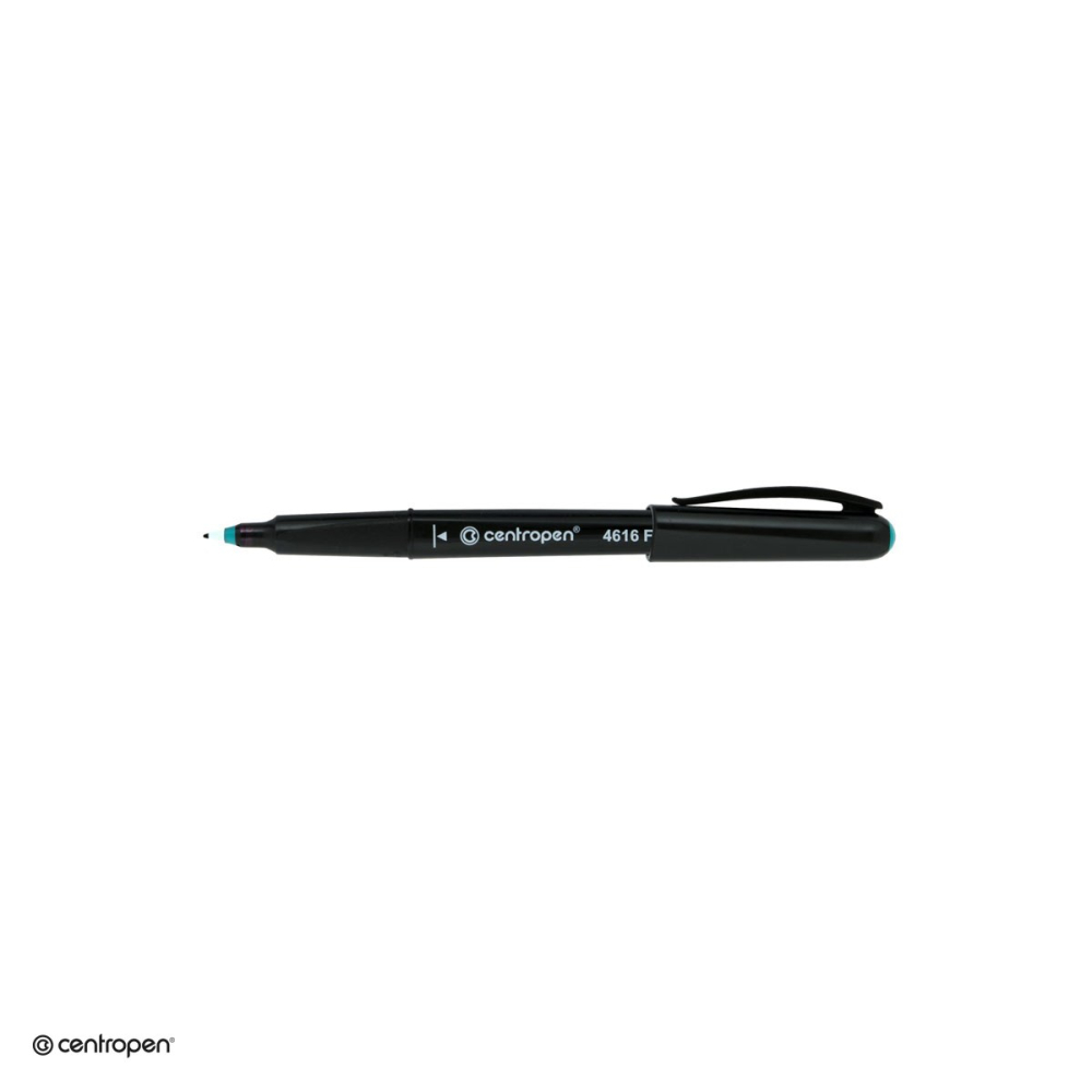 Set 10 markere permanente pentru CD/DVD Centropen 4616, varf rotund 0.6 mm, cerneala verde [5]