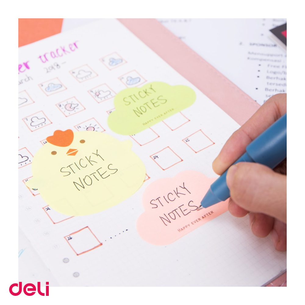Set 10 notesuri Deli, adeziv animale 2x20 file, 76x76 mm [5]