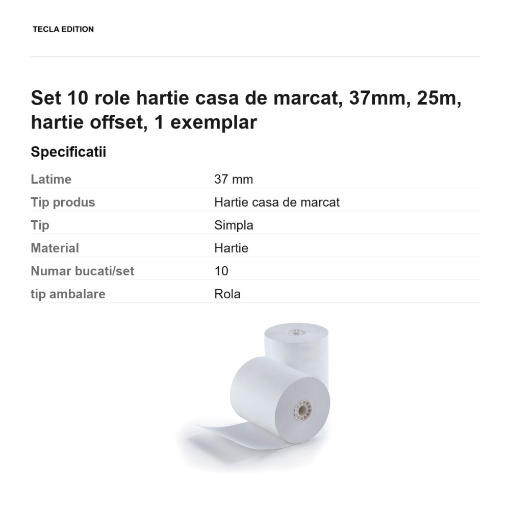 Set 10 role hartie casa de marcat, 37mm, 25m, hartie offset, 1 exemplar [3]