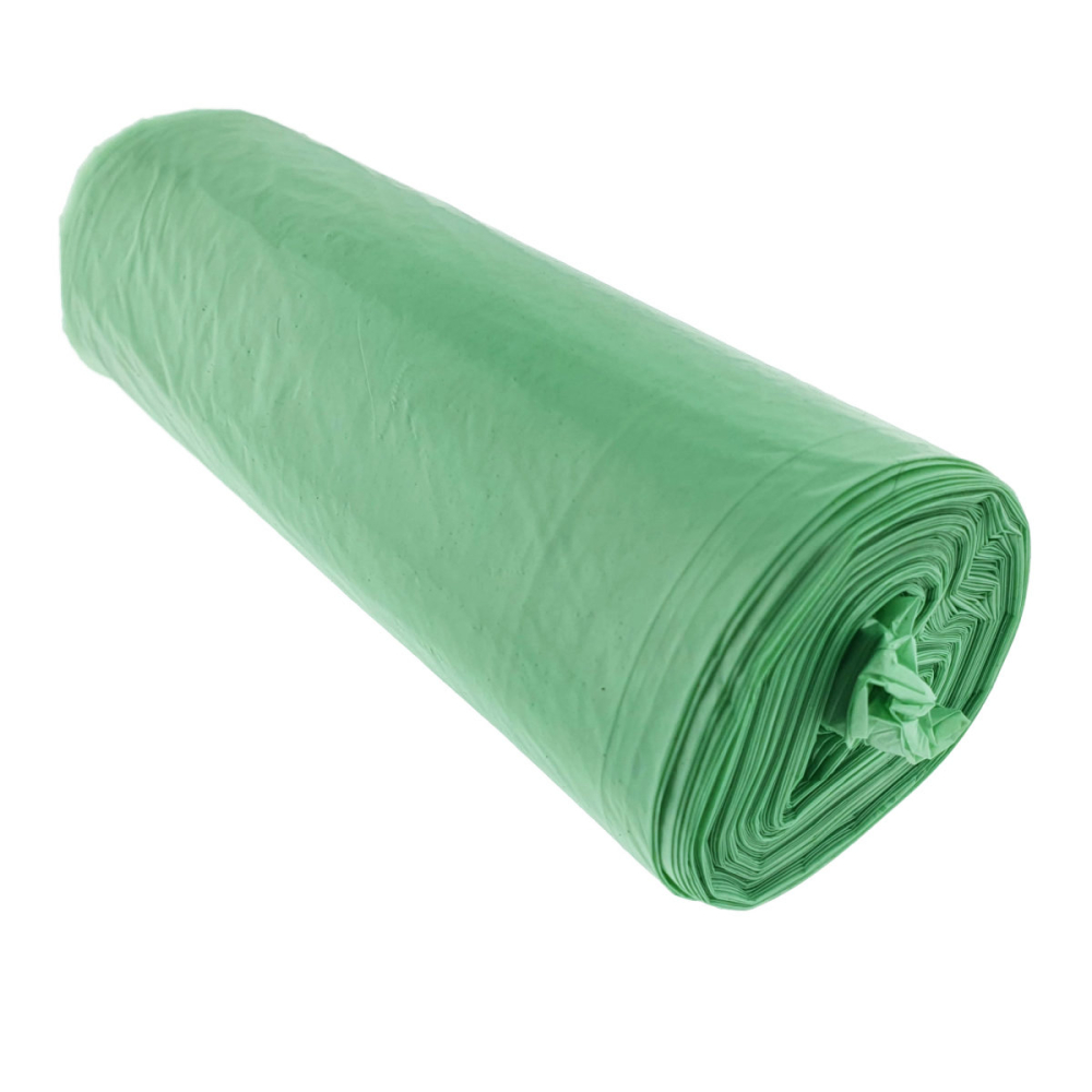 Set 10 saci menajeri 120L pentru colectare selectiva sticla, LDPE, dimensiuni 68 x 114 cm, verzi [3]