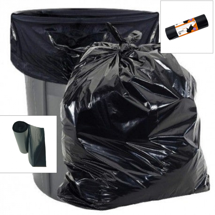 Set 10 saci menajeri, 60L, dimensiuni 70x60 cm, negri [5]