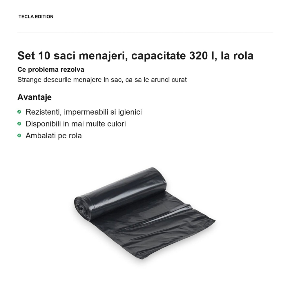 Set 10 saci menajeri, capacitate 320 l, la rola [2]