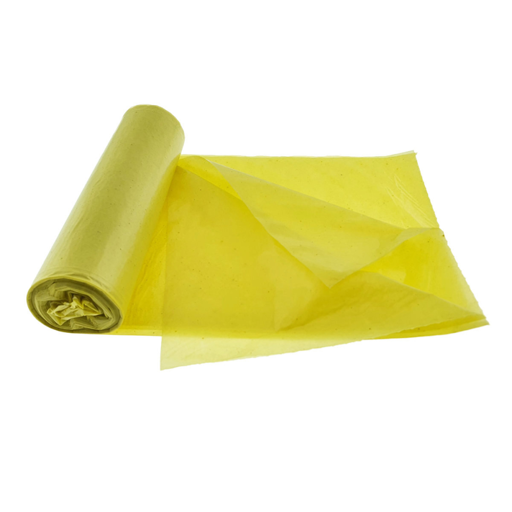 Set 10 saci menajeri Zorex Pro 60L pentru colectare selectiva plastic si metal, LDPE, dimensiuni 61 x 78 cm, galbeni [2]