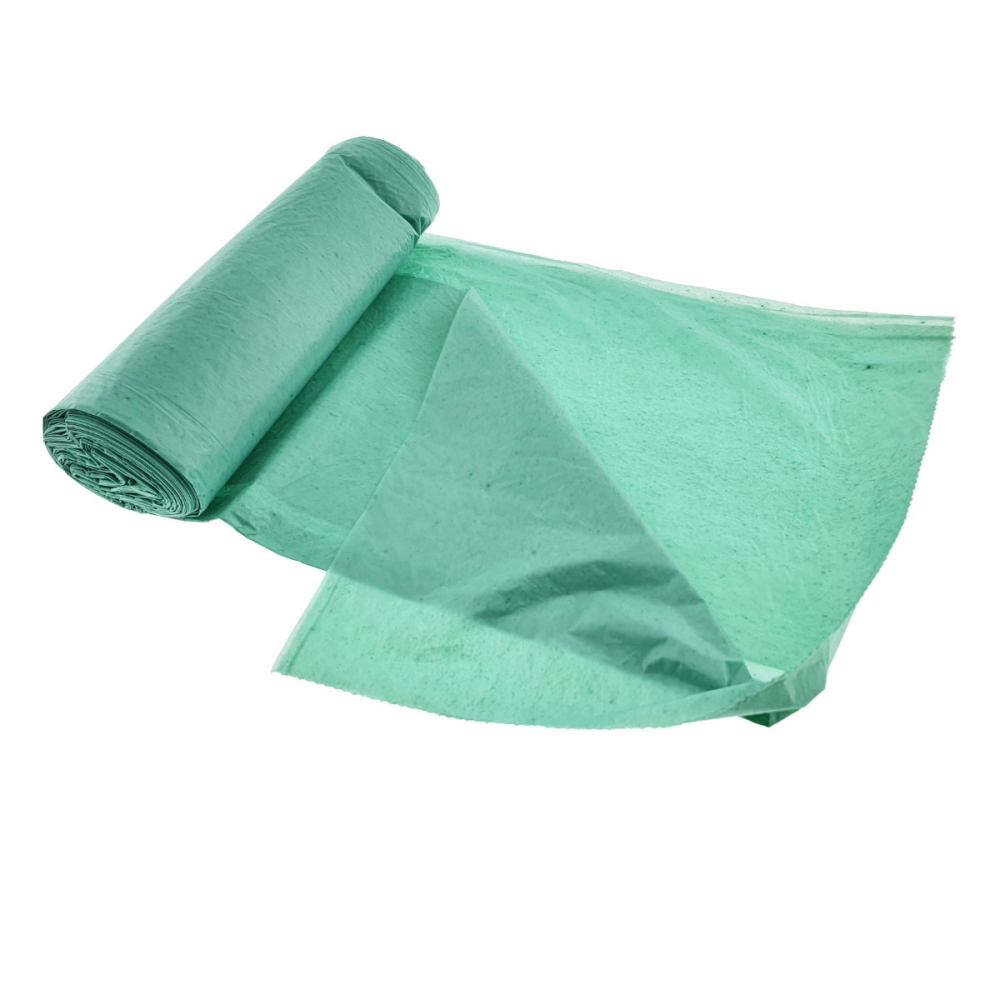 Set 10 saci menajeri Zorex Pro 60L pentru colectare selectiva sticla, LDPE, dimensiuni 58 x 67 cm, verzi [2]