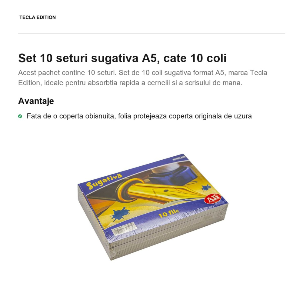 Set 10 seturi sugativa A5, cate 10 coli [2]