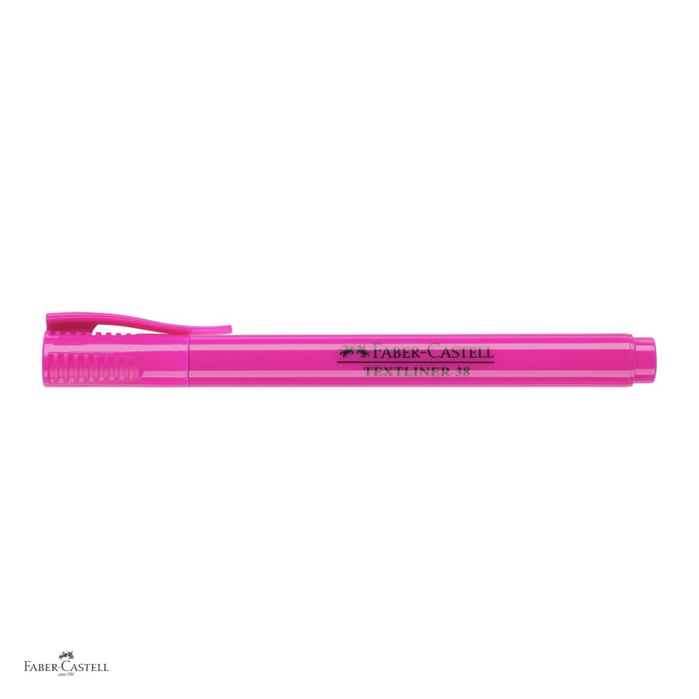 Set 10 textmarkere Faber-Castell Textliner 38, marcheaza subtire si lat, cerneala pe baza de apa, corp subtire, roz [5]