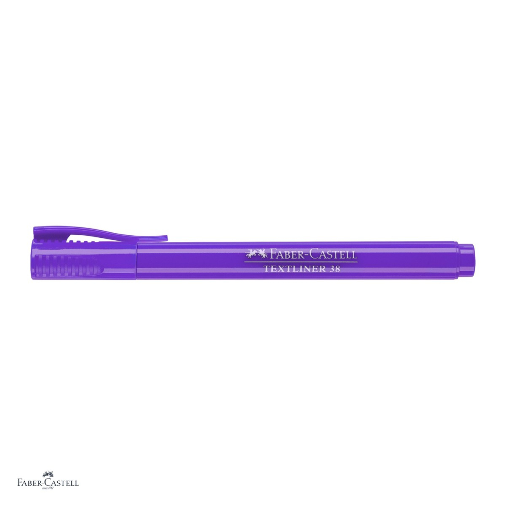 Set 10 textmarkere Faber-Castell Textliner 38, marcheaza subtire si lat, cerneala pe baza de apa, corp subtire, violet [5]
